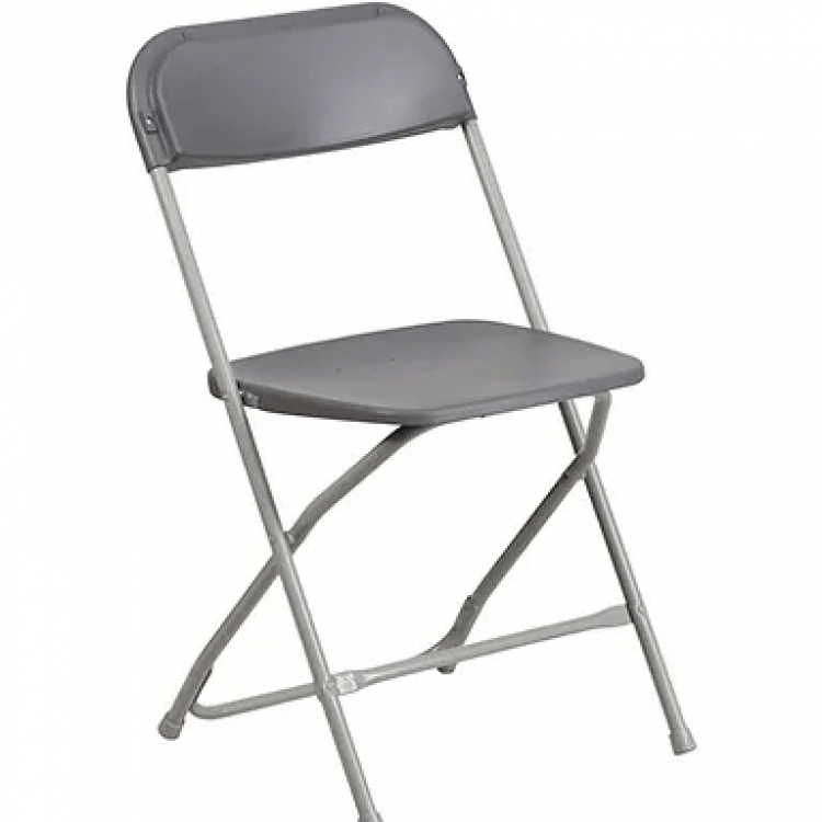 gray folding chair